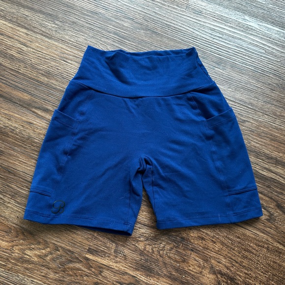 Bombshell Sportswear Blue High-Waisted Shorts - Picture 1 of 3